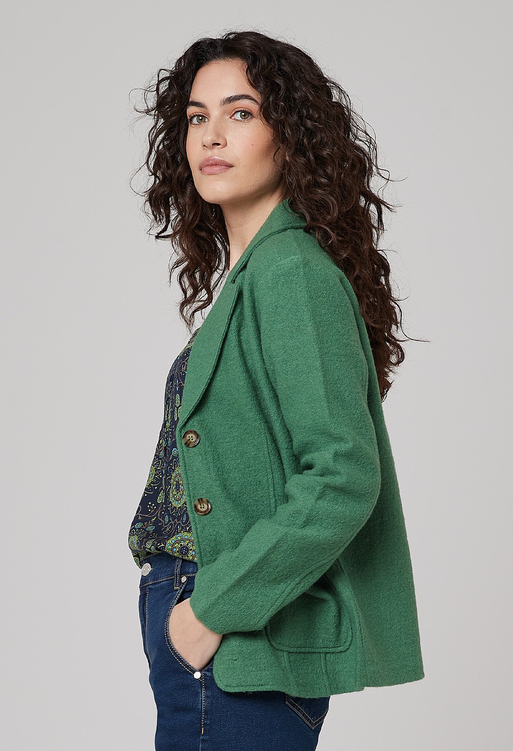 Naomi Boiled Wool Jacket Jackets Coats Adini