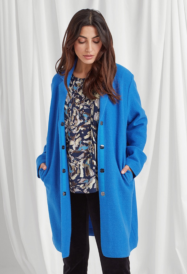 Open front wool coat online