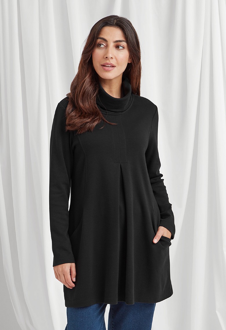 Interlock Cotton Taloma Tunic | Tunics | Adini