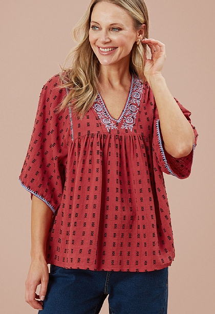 Jacquard Dobby Top