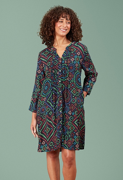Winter Blossom Tunic Dress